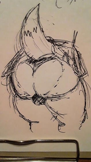 Concept art of Swaku's ass - Drawn by Davi