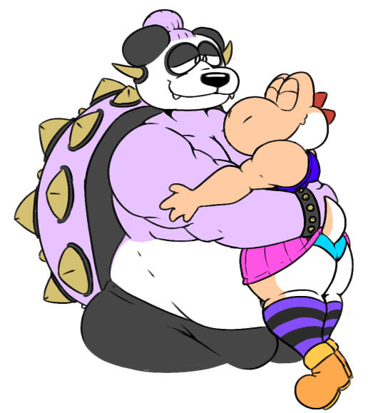 Danilo the Koopa bear hugging Knobby Also made by Joe, Danilo the koopa bear own by a different friend who go by Don