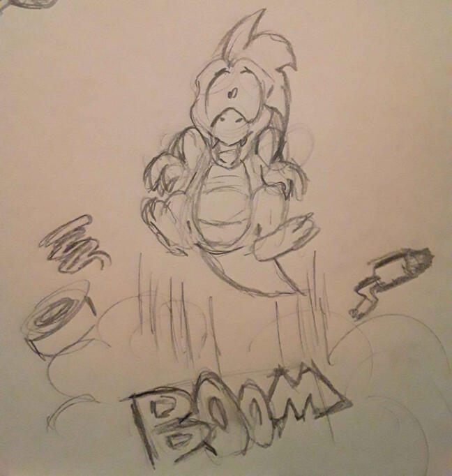 Explode (half of these he forgets my sona/oc has glasses but i dont blame him but it is usually a key detail) - By Davi